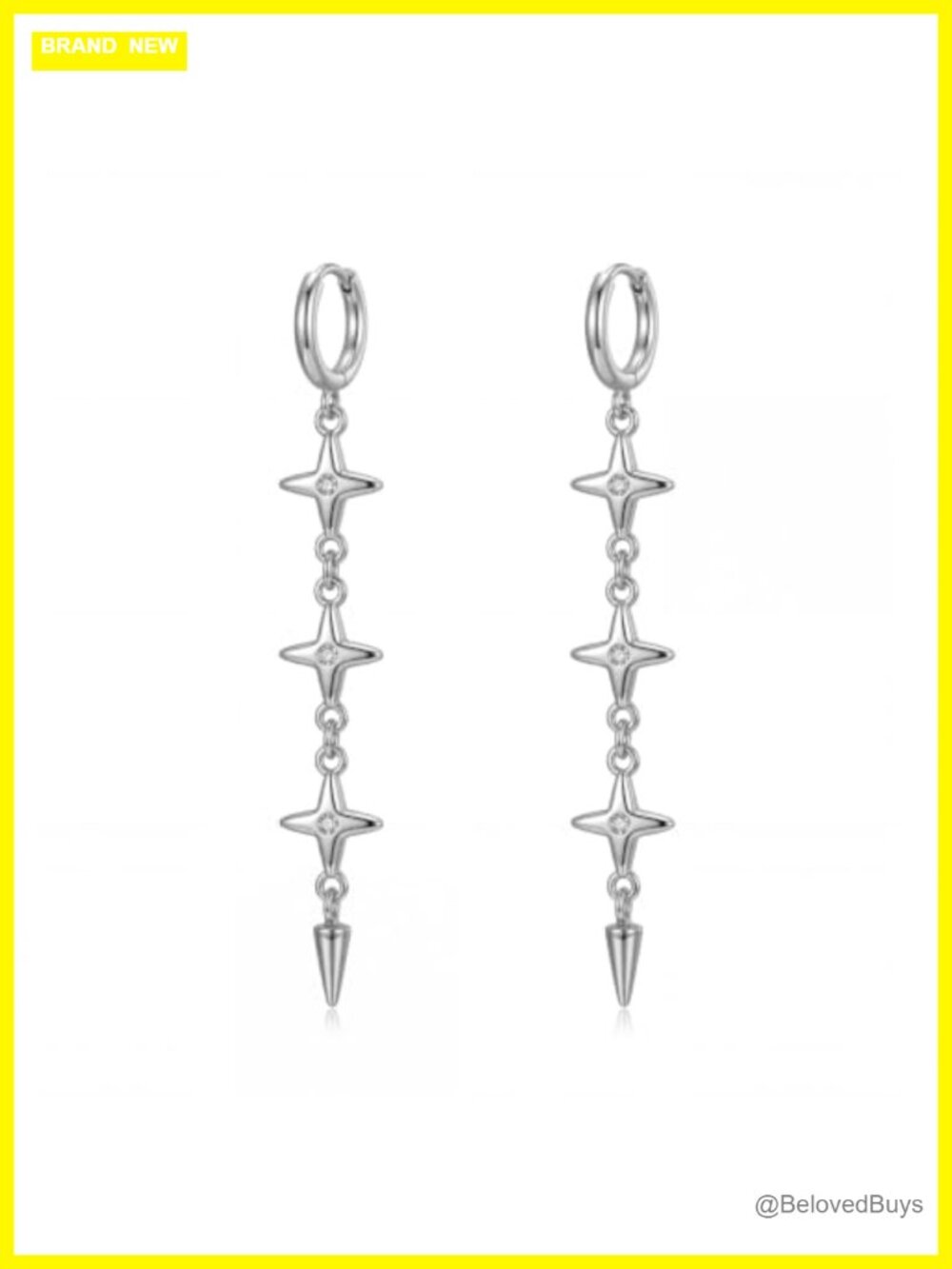 316 Stainless Steel Dangle Hoop Earrings Women Y2K Goth